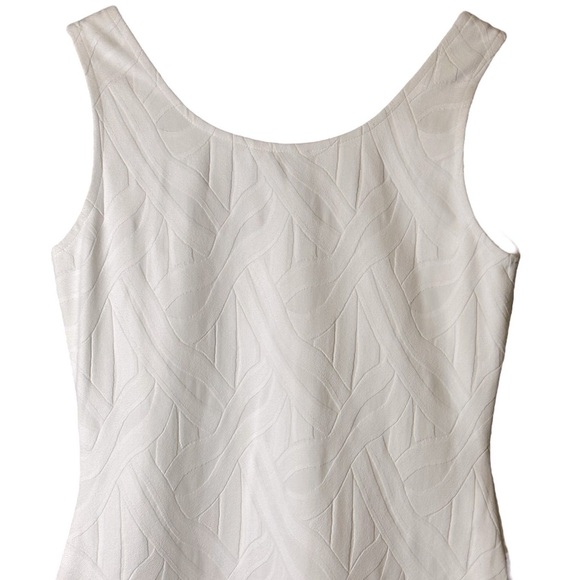 Joseph Ribkoff Ivory Textured‎ Sleeveless Dress Button Detail Canada #70133 Sz 8 - Picture 11 of 13